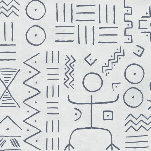 #denim Dogon Wallcovering in Denim by The Vale London