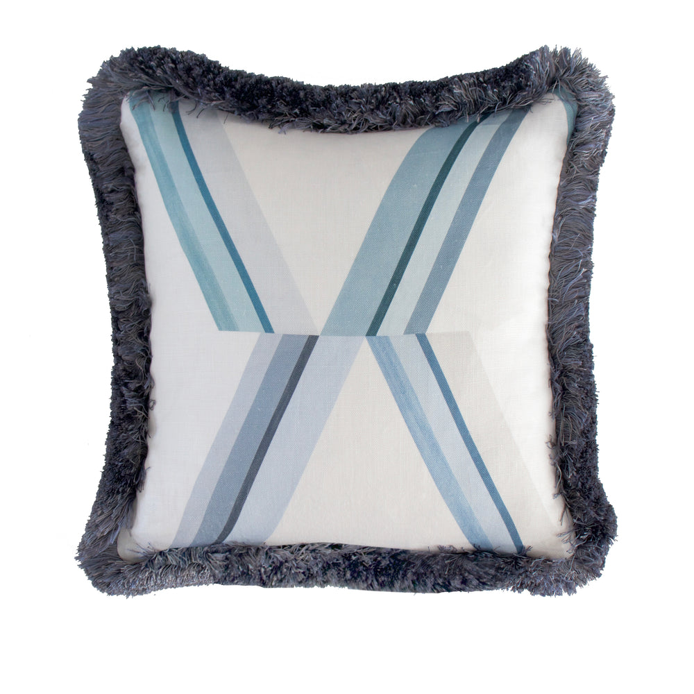 #blueberry Diana Stripe Pillow in Blueberry by The Vale London