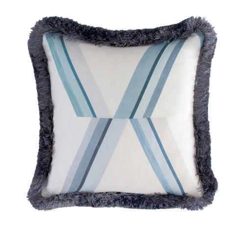 #blueberry Diana Stripe Pillow in Blueberry by The Vale London
