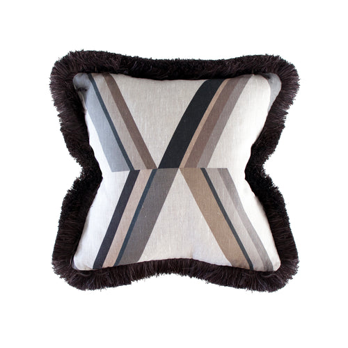 #noir Diana Stripe Pillow in Noir by The Vale London
