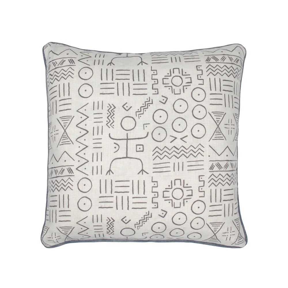 #Denim Dogon Pillow in Denim by The Vale London, in a room setting