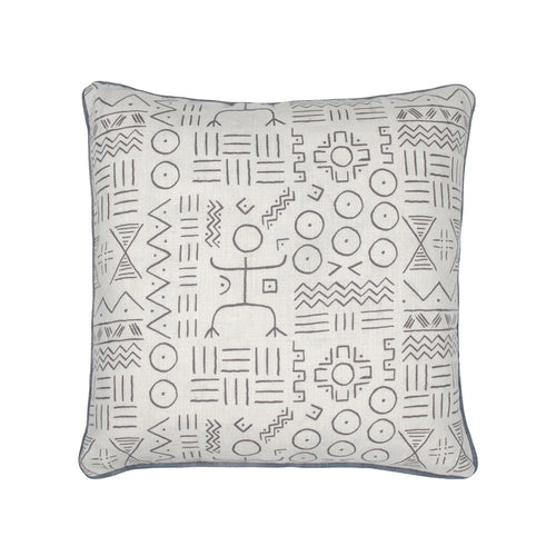 #Denim Dogon Pillow in Denim by The Vale London, in a room setting