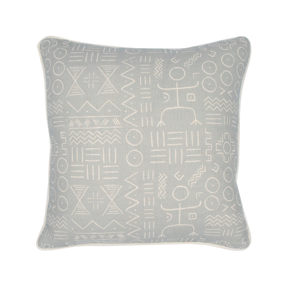 #Lagune Dogon Pillow in Lagune by The Vale London, in a room setting