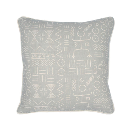 #Lagune Dogon Pillow in Lagune by The Vale London, in a room setting