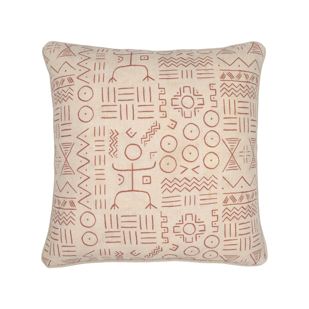 #rust Dogon Pillow in Rust by The Vale London, in a room setting