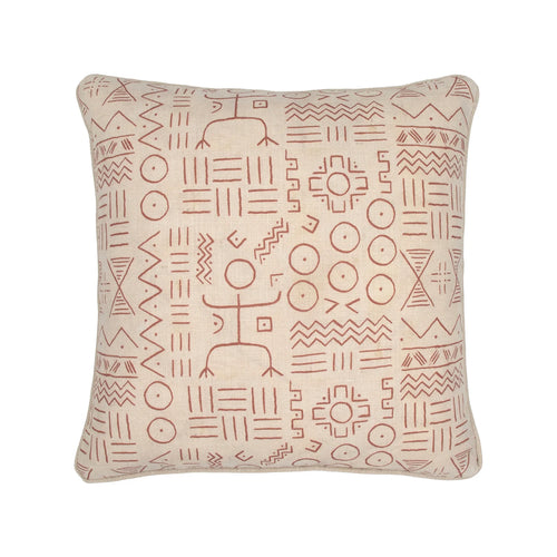 #rust Dogon Pillow in Rust by The Vale London, in a room setting