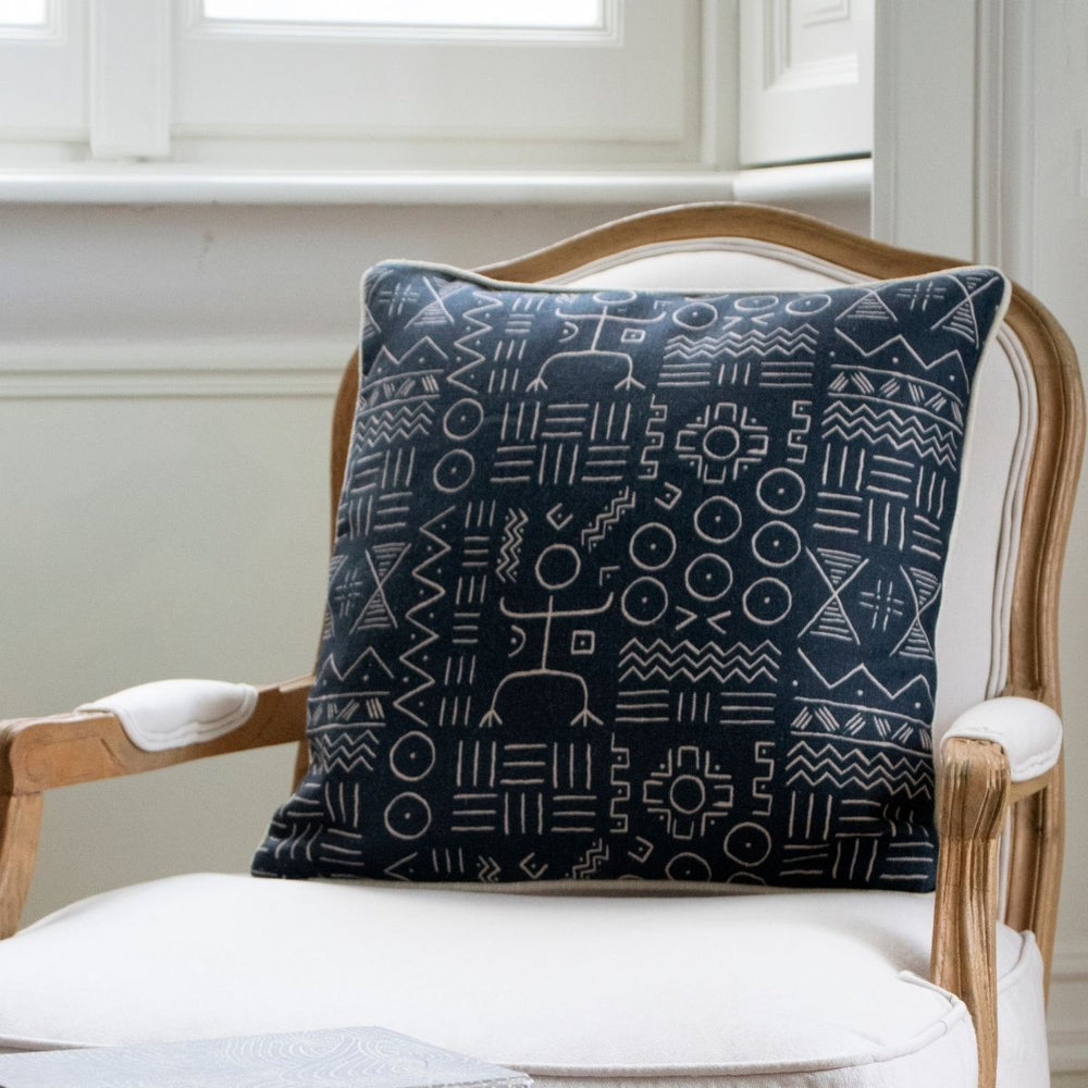 #whippedcream Dogon Pillow in Whipped Cream by The Vale London, in a room setting