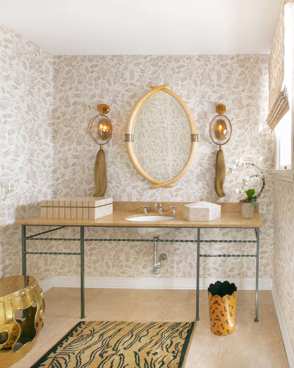 #nougat Folley Wallcovering in Nougat by The Vale London