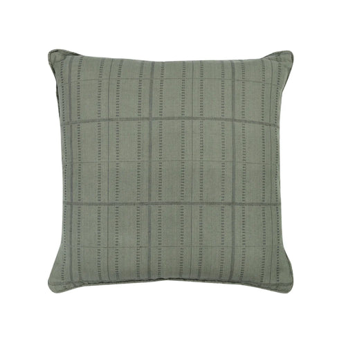 #Pine Kylian Check Pillow in Pine by The Vale London
