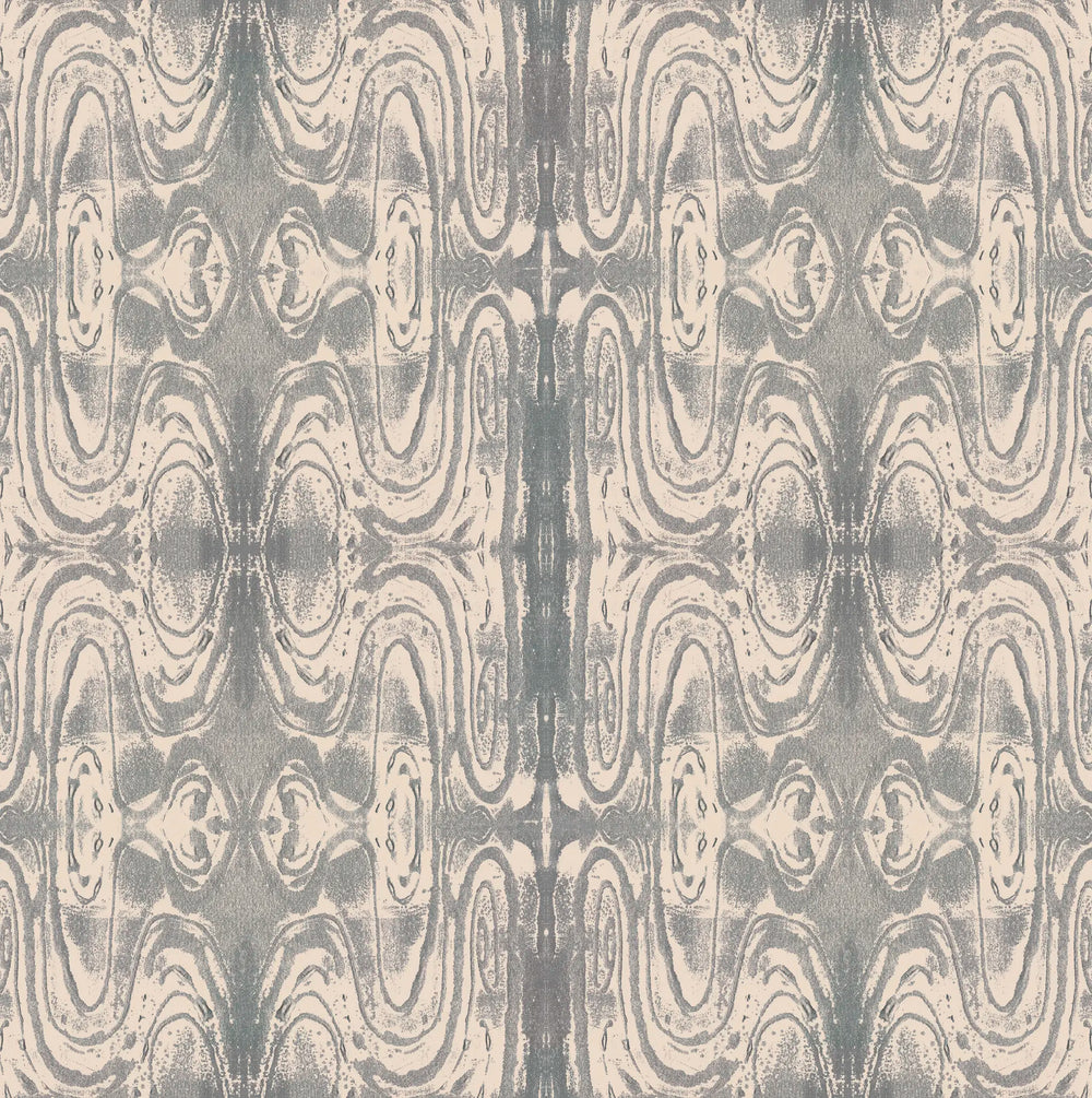 #slate Lava Lamp Wallcovering in Slate by The Vale London