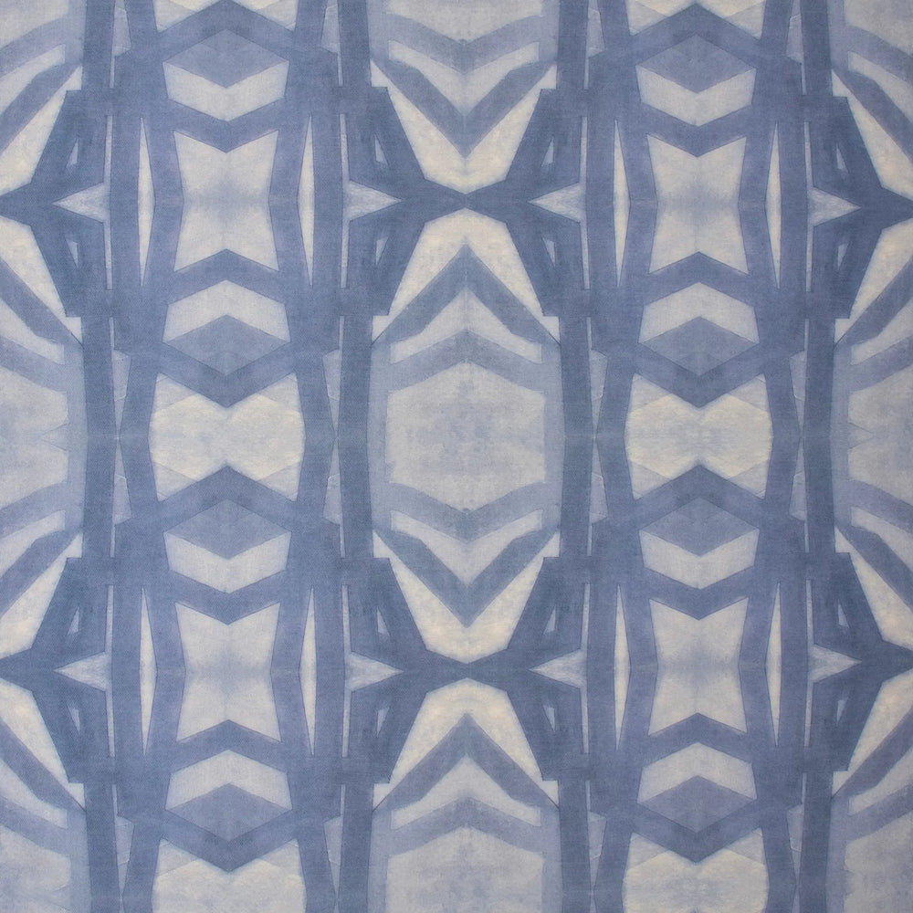 #indigo Liesl Lattice Wallcovering in Indigo by The Vale London