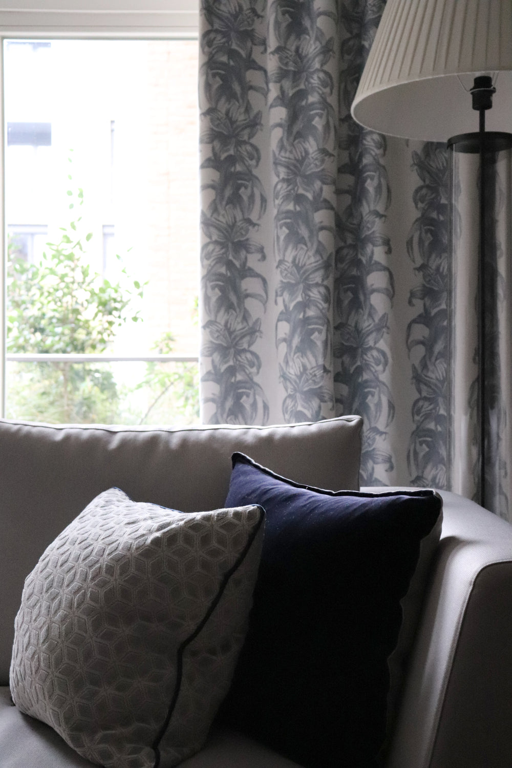 #darkolive Lily Stripe Fabric in Dark Olive by The Vale London