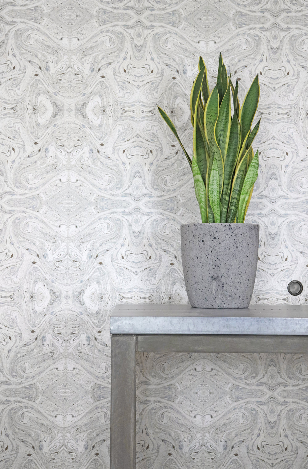 #cream Marble Tile 2 Wallpaper in Cream by The Vale London