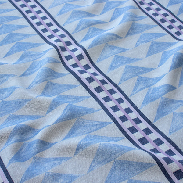 #twinkle Menkaure outdoor fabric in Twinkle, draped to show the print in close detail