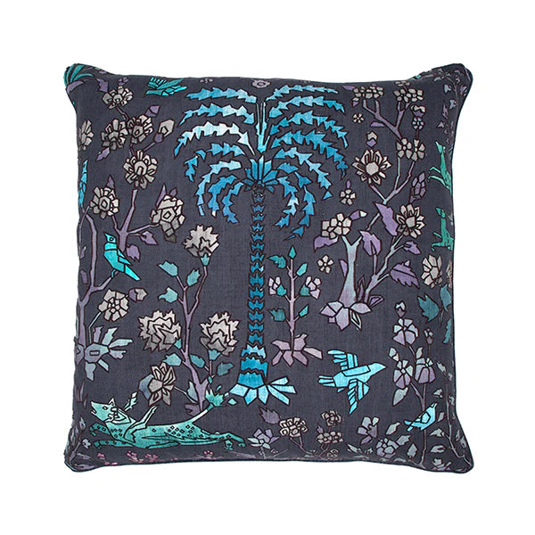 #Midnight Mighty Jungle Pillow in Midnight by The Vale London