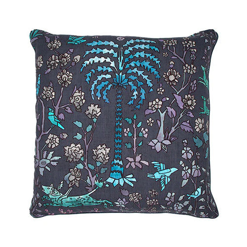 #Midnight Mighty Jungle Pillow in Midnight by The Vale London