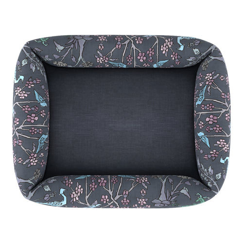 #timelesslinenmidnight Mighty Jungle Pooch Pad - Midnight with Timeless Linen Midnight inner fabric by The Vale London