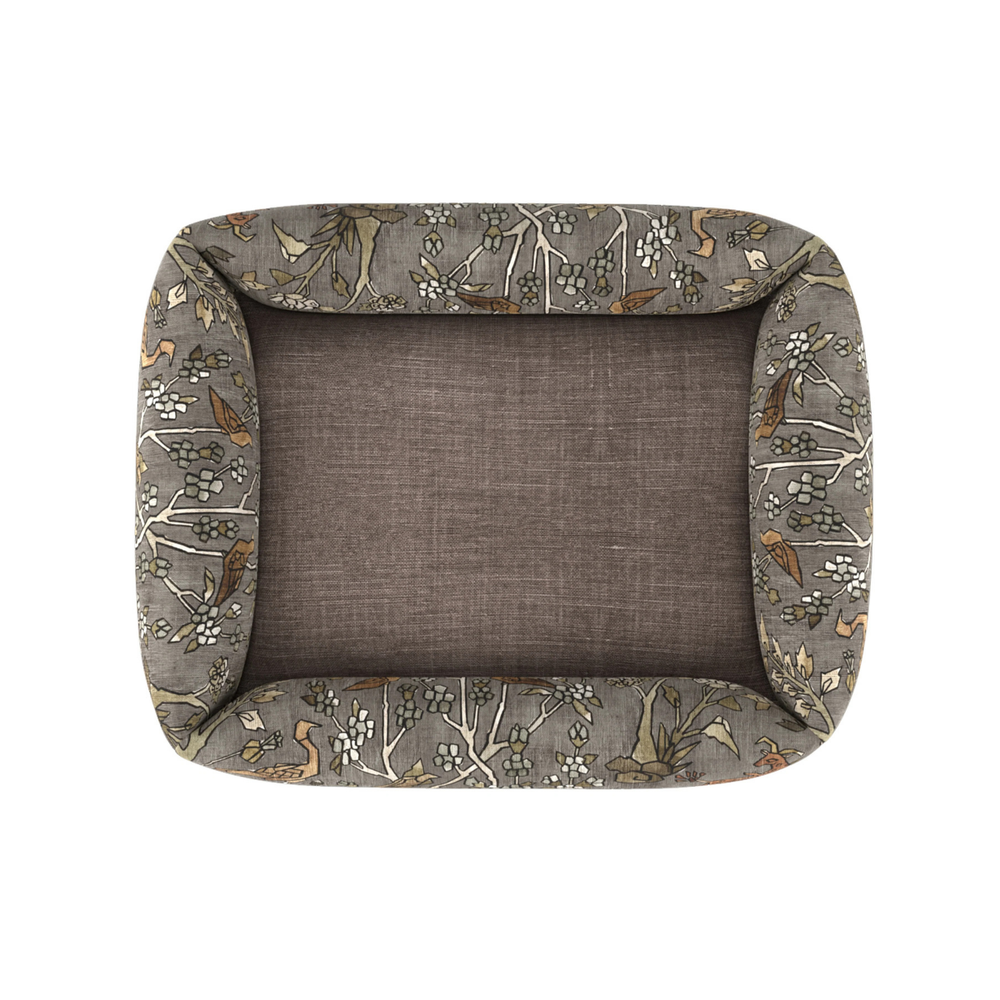 #timelesslinenacorn Mighty Jungle Pooch Pad - Autumn with Timeless Linen Acorn inner fabric by The Vale London, alternate view