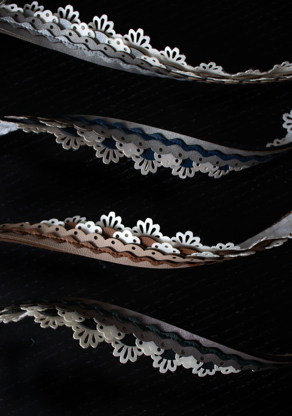 #gilver Mini Mademoiselle trim in Blueberry by The Vale London, alternate view