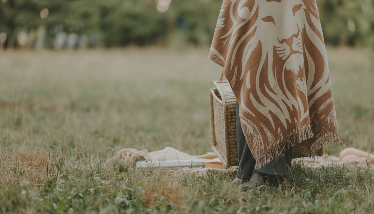 The Vale London Savannah throw blanket in Latte, wool and cashmere
