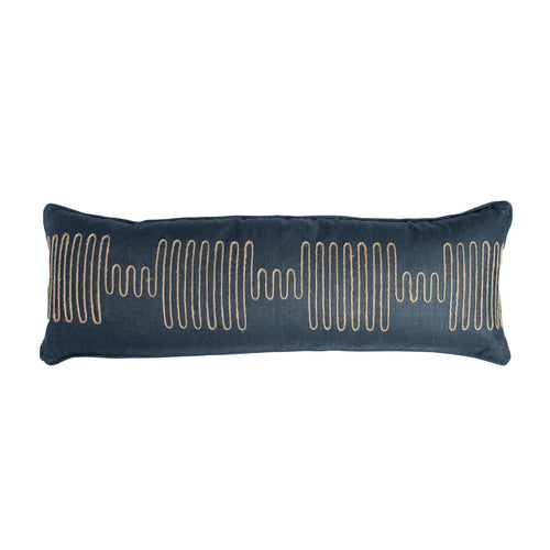 #Midnight Squiggle Pillow in Midnight by The Vale London
