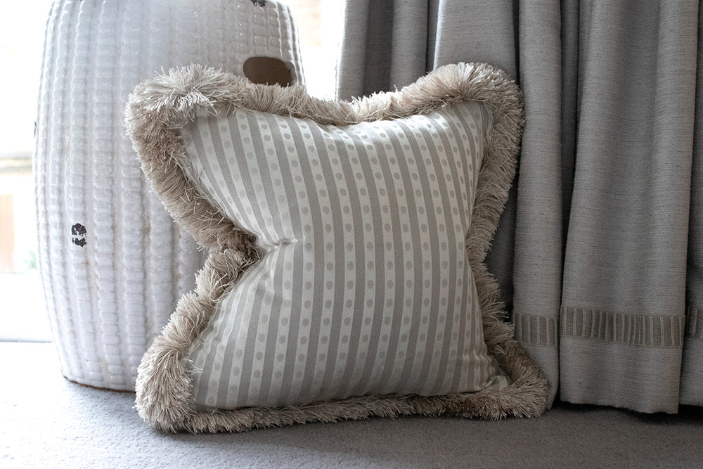 #Oxblood Vale Stripe Pillow in Oxblood by The Vale London