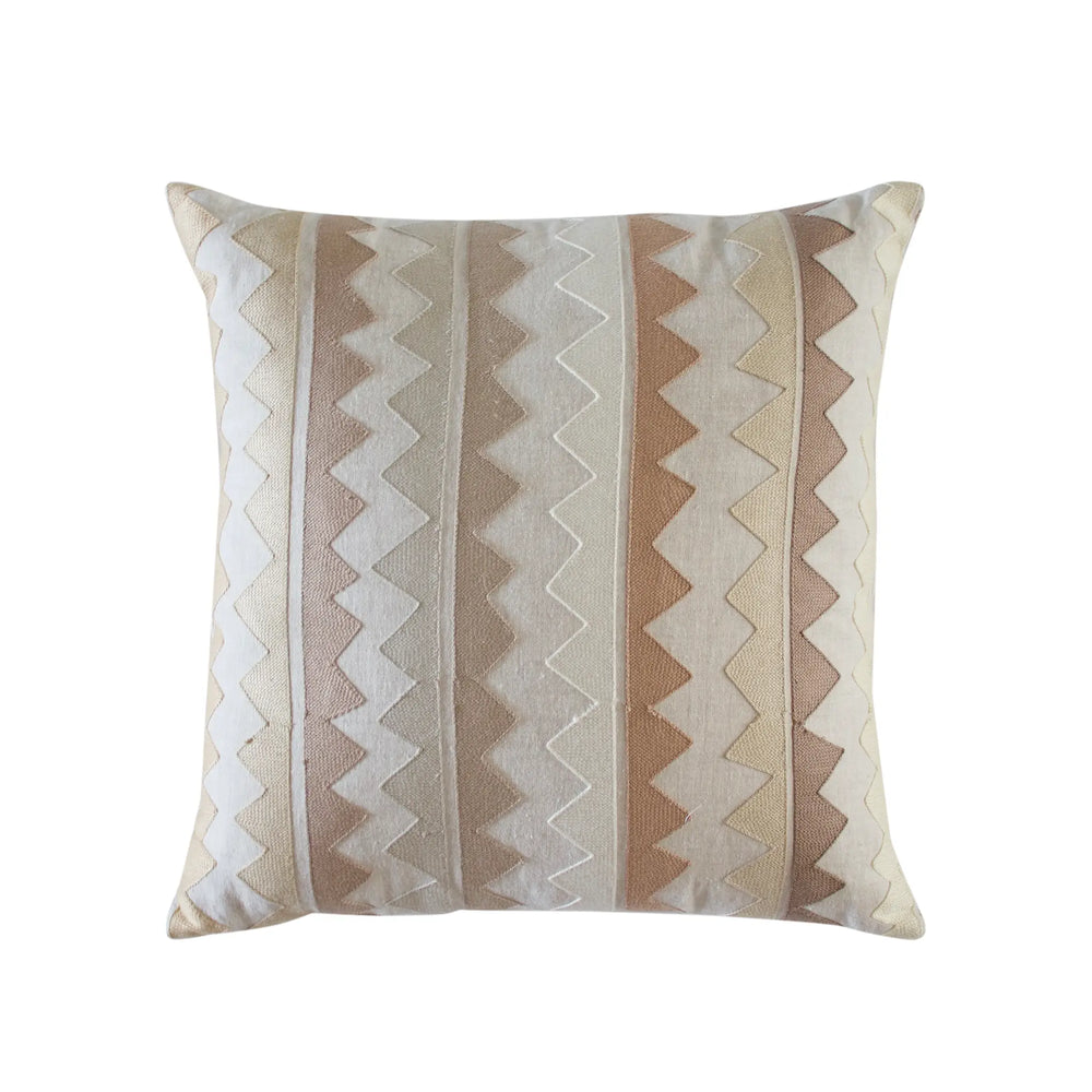 #dune Zig Zag Embroidery Pillow in Dune by The Vale London