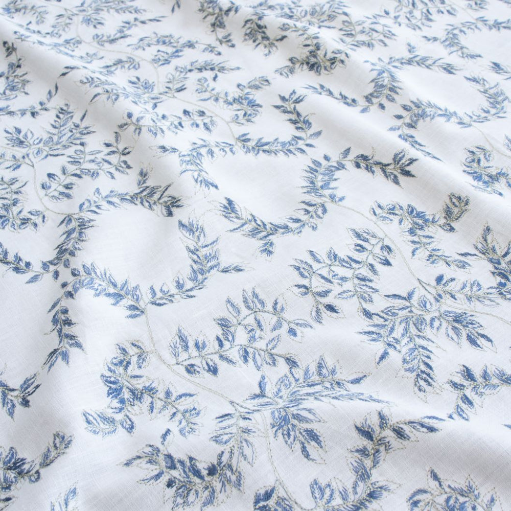 #cobalt Acanthus fabric in Cobalt by The Vale London, alternate view