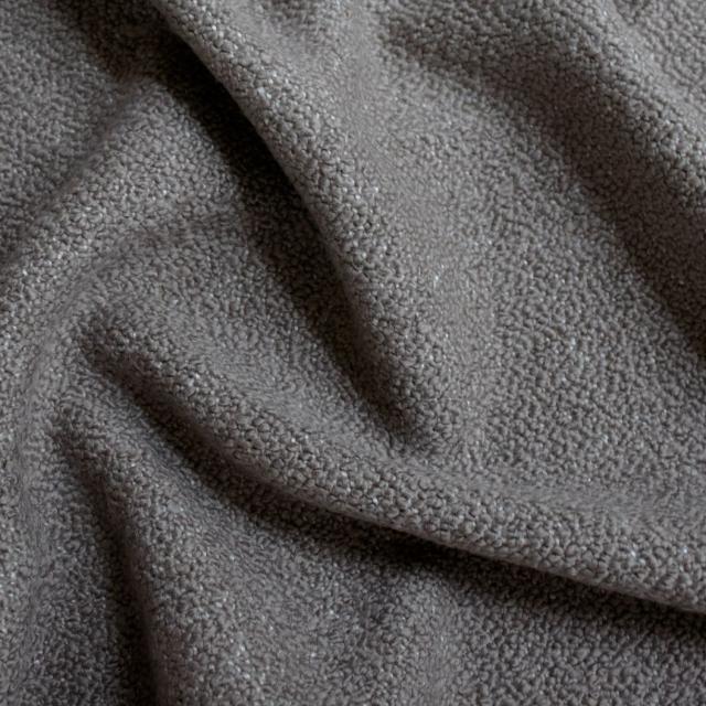 #mushroom Agnello fabric in Mushroom by The Vale London, in a room setting
