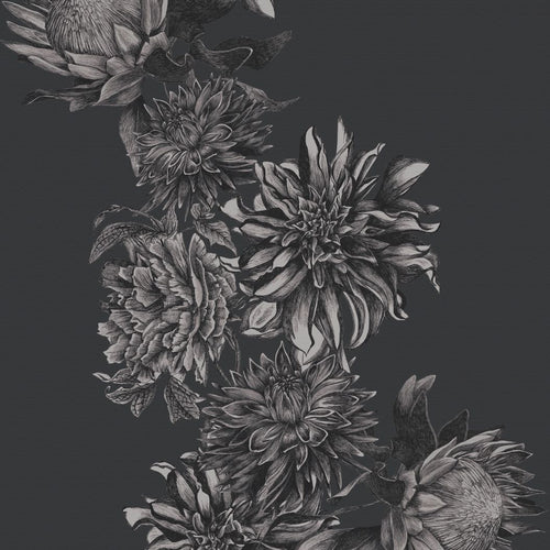 #charcoal Dahling Wallcovering in Charcoal by The Vale London
