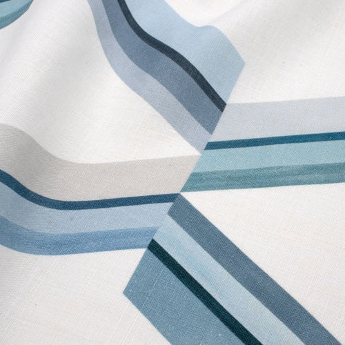 #blueberry Diana Stripe fabric in Blueberry by The Vale London, rippled view