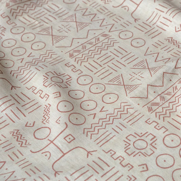#rust Dogon Cloth fabric in Rust by The Vale London