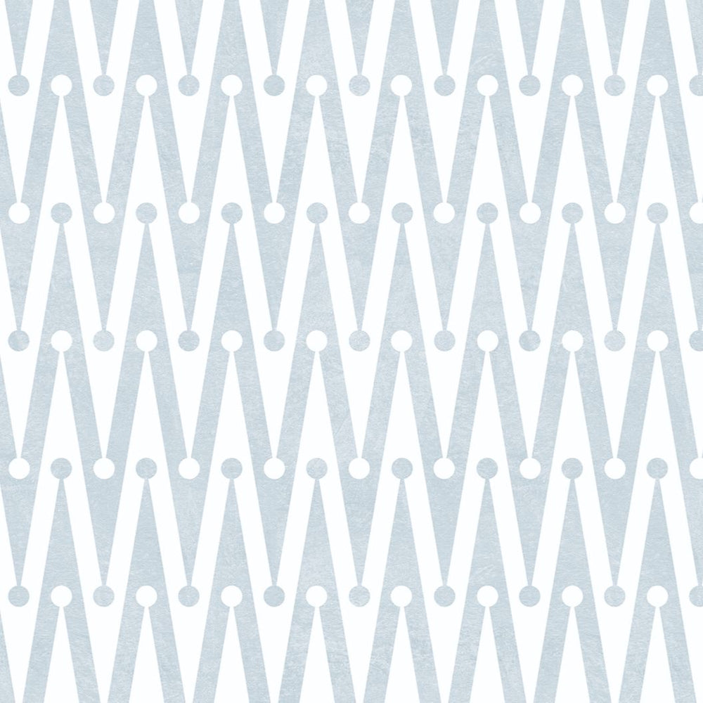 #tranquil Florentine Zag Wallpaper in Tranquil by The Vale London