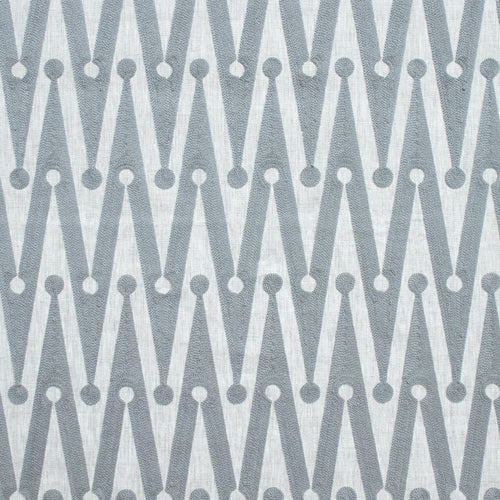 #tranquil Florentine Zag Embroidery fabric in Tranquil by The Vale London