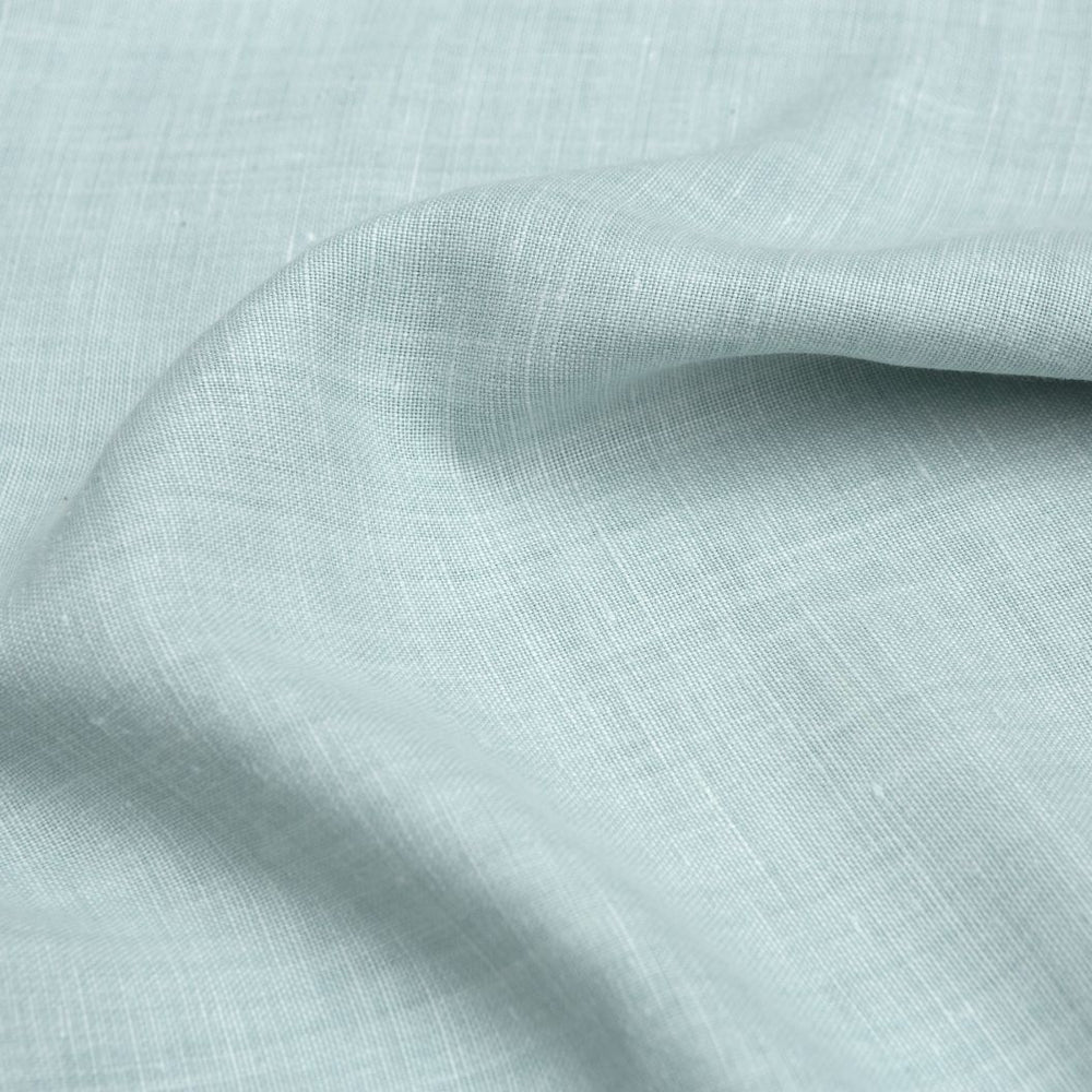 #lagune Timeless Linen fabric in Lagune by The Vale London, alternate view