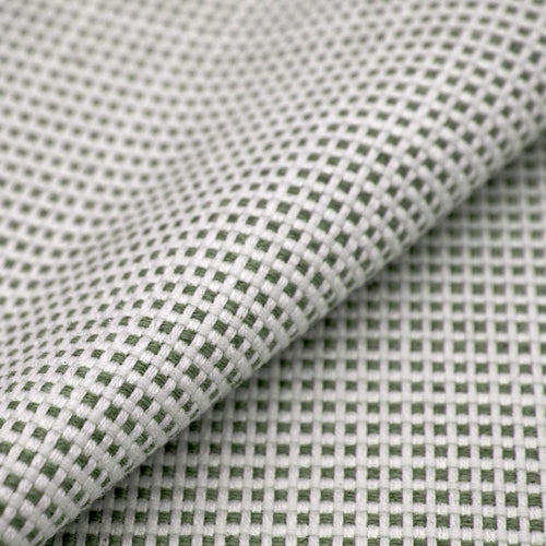#olive Helios outdoor fabric in Olive, close view of the folded basket weave