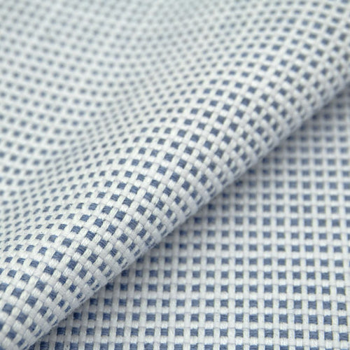 #sky Helios outdoor fabric in Sky, close view of the folded basket weave