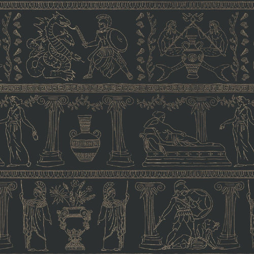 #charcoal Hesione Wallpaper in Charcoal by The Vale London, alternate view