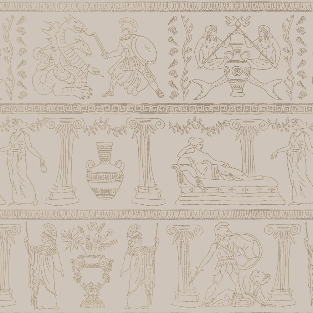 #parchment Hesione Wallpaper in Parchment by The Vale London, alternate view