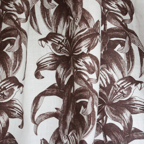 #chestnut Lily Stripe Fabric in Chestnut by The Vale London