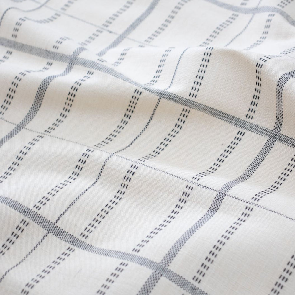 #parchment Kylian Check fabric in Parchment by The Vale London