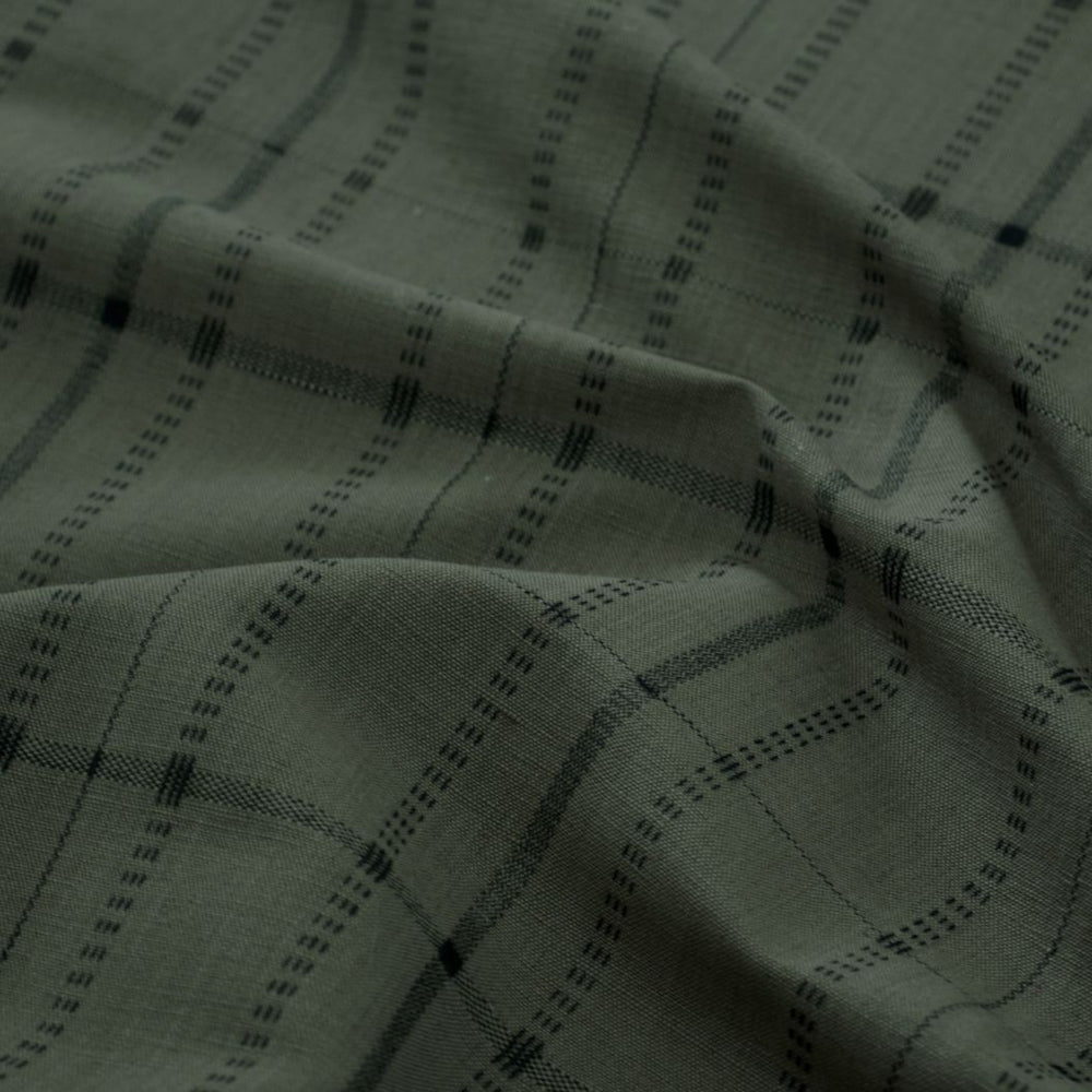 #pine Kylian Check fabric in Pine by The Vale London