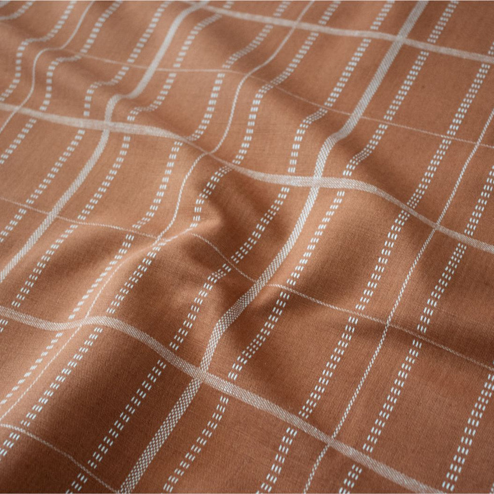 #terracotta Kylian Check fabric in Terracotta by The Vale London