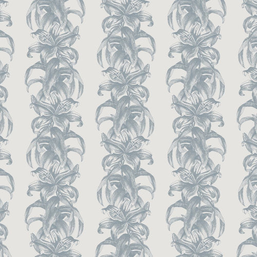 #pebble Lily Stripe Wallpaper in Pebble by The Vale London