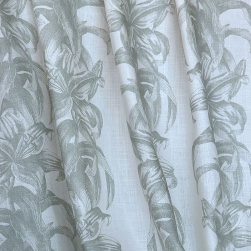 #sage Lily Stripe Fabric in Sage by The Vale London