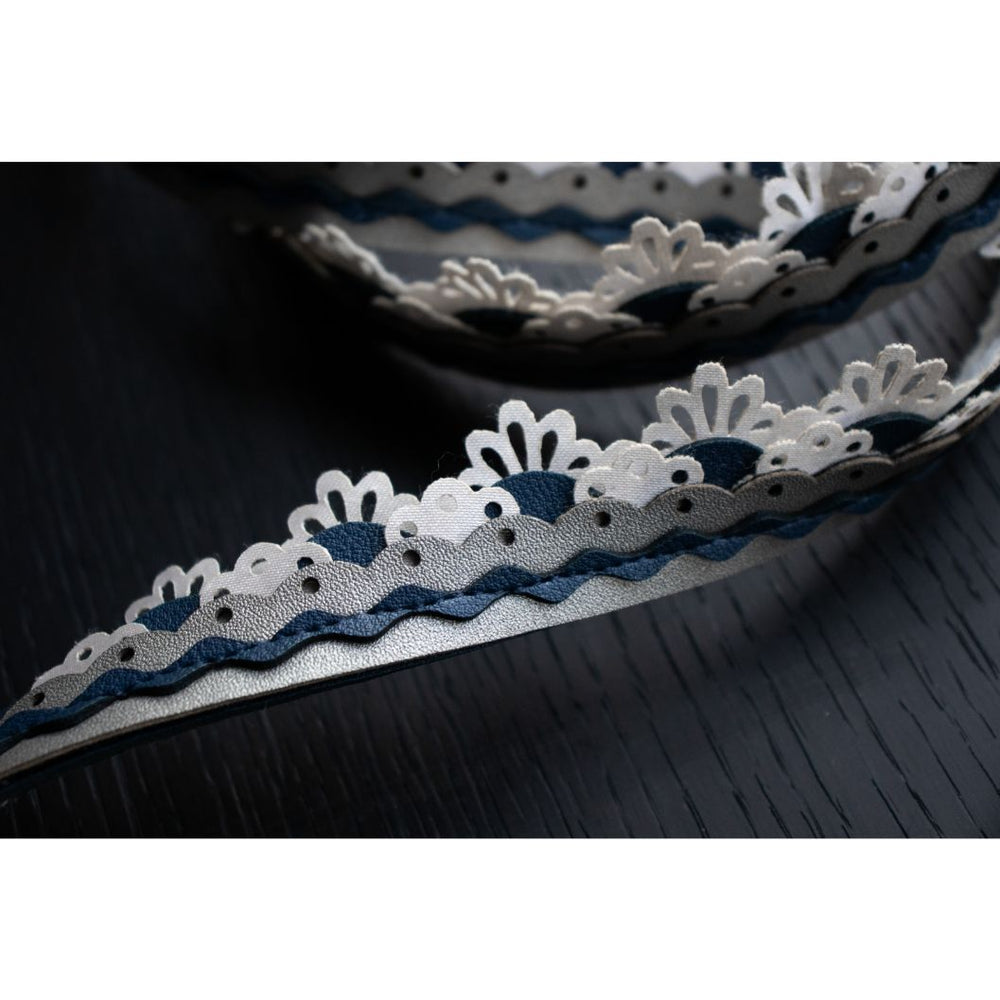 #blueberry Mini Mademoiselle trim in Blueberry by The Vale London, alternate view