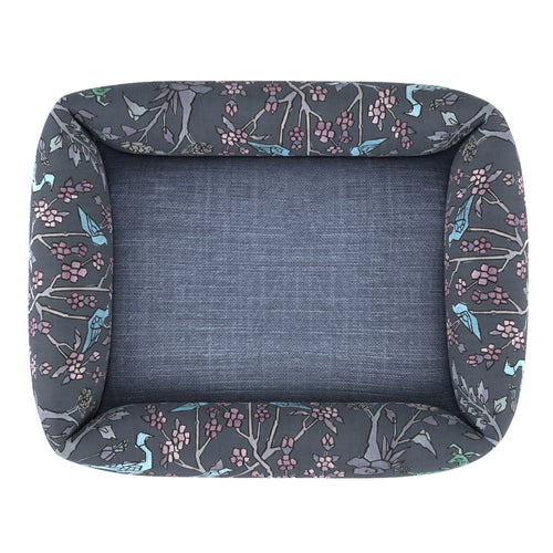 #timelesslinendenim Mighty Jungle Pooch Pad - Midnight with Timeless Linen Denim inner fabric by The Vale London