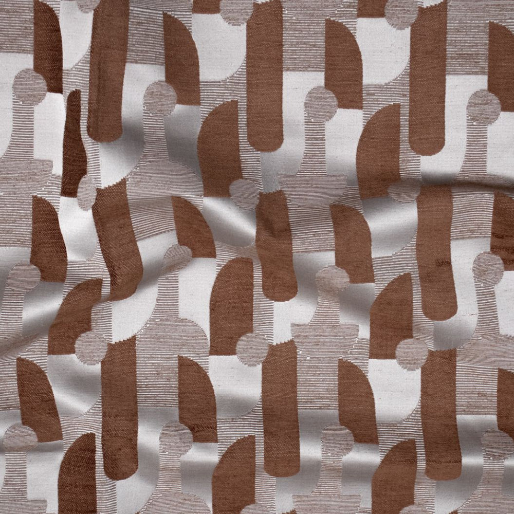 #terracotta Mini Deco fabric in Terracotta by The Vale London