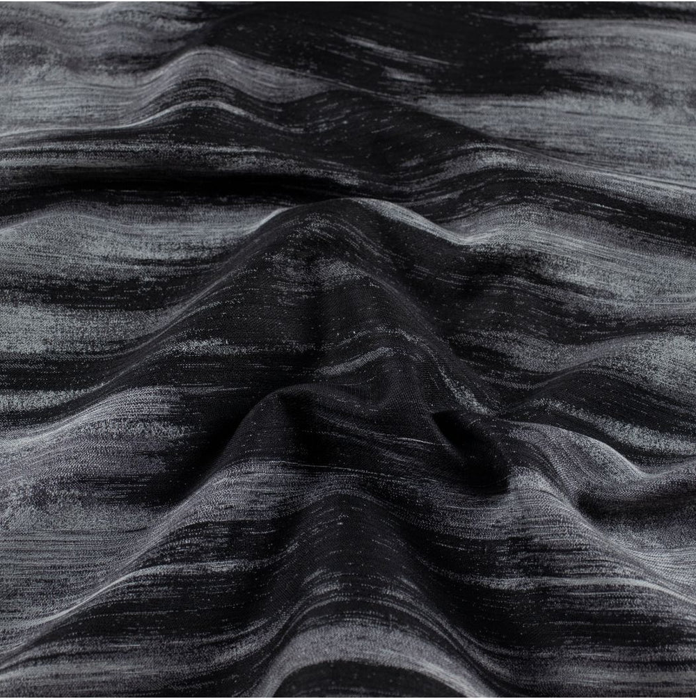#charcoal Painted Strié fabric in Charcoal by The Vale London
