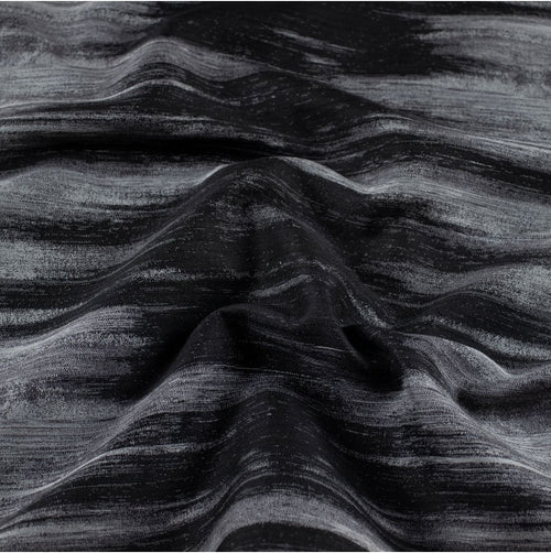 #charcoal Painted Strié fabric in Charcoal by The Vale London